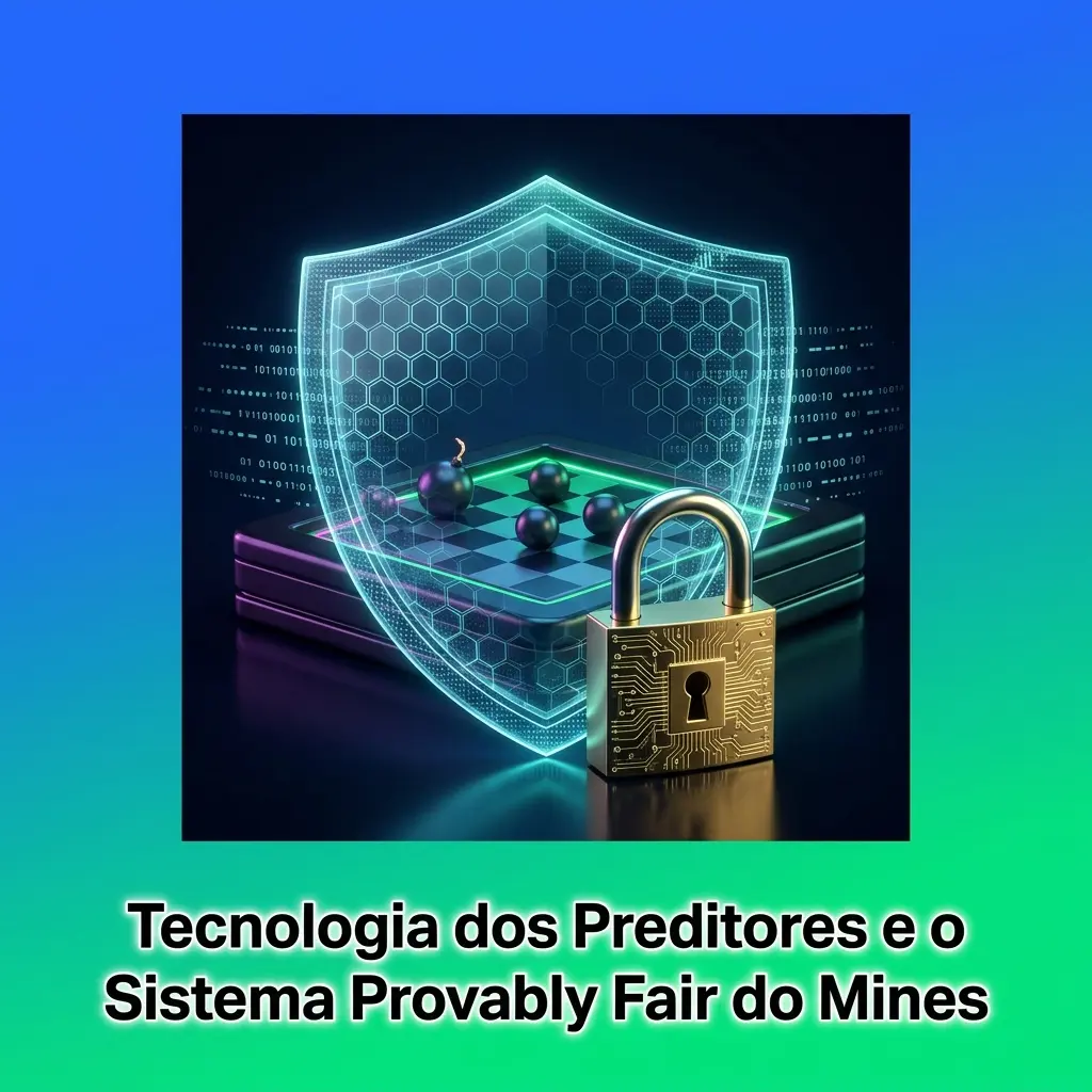 Tecnologia Provably Fair do jogo Mines com criptografia garantindo aleatoriedade e verificação de rodadas