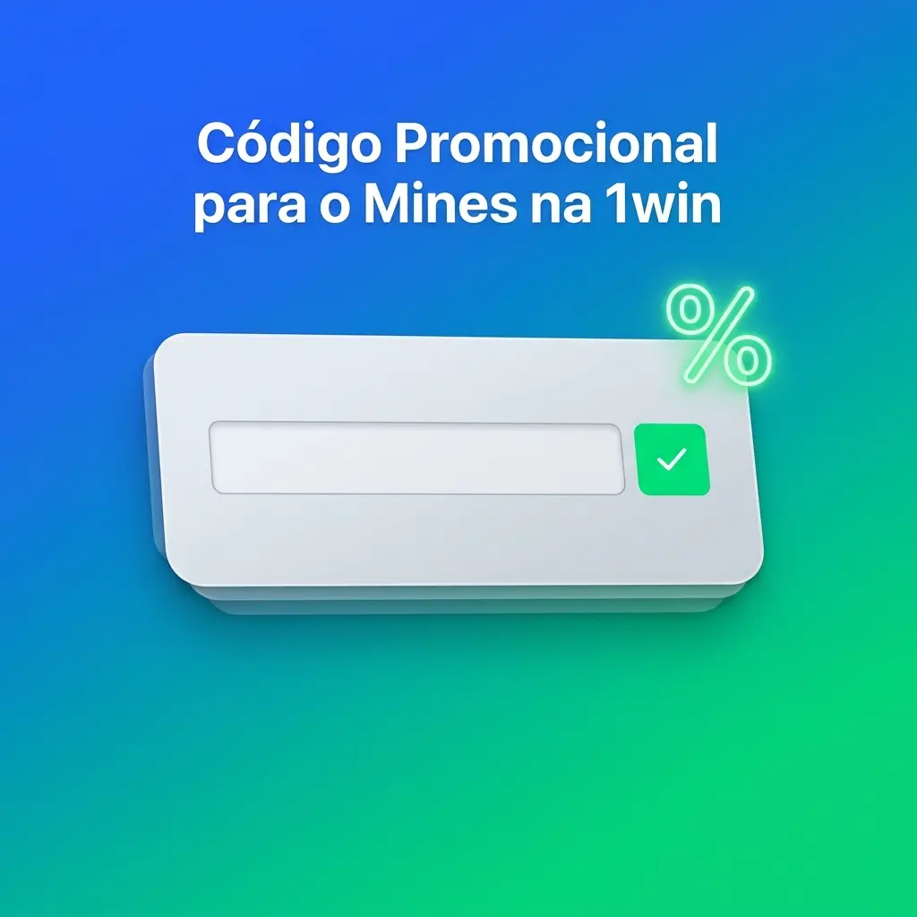 Código promocional 1WIN para o jogo Mines na plataforma 1win, inserido no formulário de cadastro